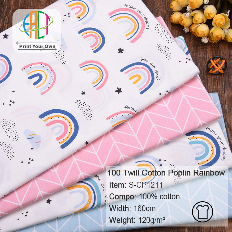 Wholesale Rainbow Cotton Poplin Printed Fabric | China Fabric Factory
