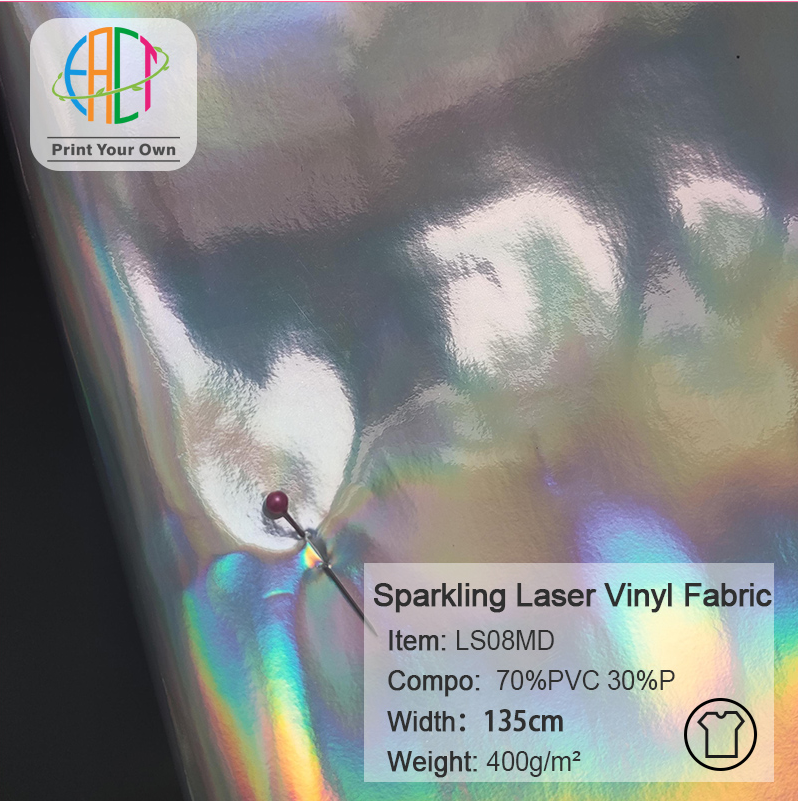 Custom Sparkling Laser Vinyl Fabric | Premium Fabric Printing